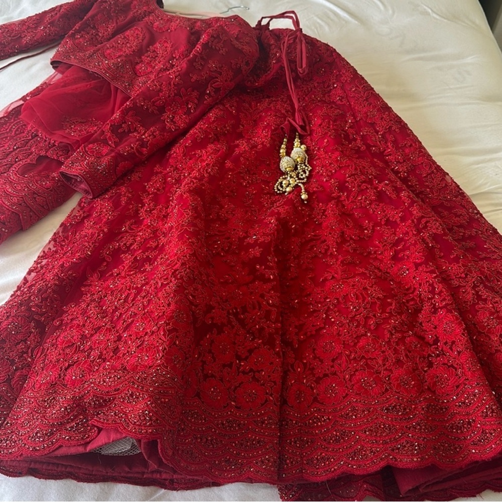 Elegant Red Women’s Wedding Lehenga